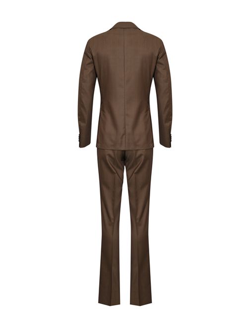 Abito doppiopetto in lana marrone Cc Corneliani | 26NZ94 2668127030